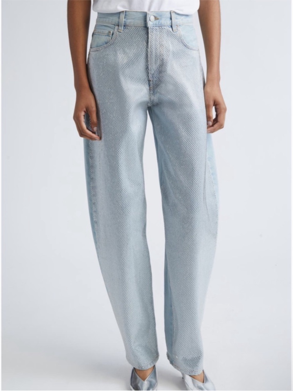 Haikure Bibi Crystal Embellished Balloon Leg Jeans